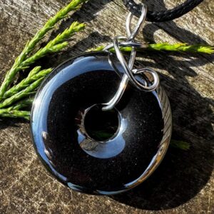 Hematite Donut, Healing Stone Necklace with Positive Energy! Hematite Donut, Healing Stone Necklace with Positive Energy!