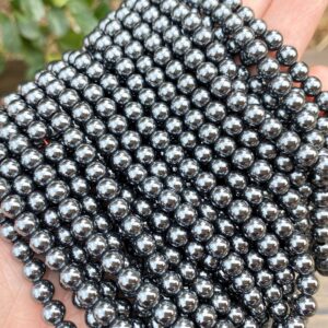 Full 15" Hematite Genuine Natural Smooth Round For Jewelry Making Loose Gemstone Beads,necklace 4mm/6mm/8mm/10mm Semi Precious Beads. Full 15" Hematite Genuine Natural Smooth Round For Jewelry Making Loose Gemstone Beads,necklace 4mm/6mm/8mm/10mm Semi Precious Beads.