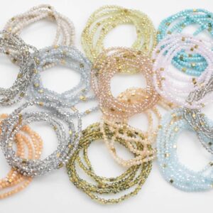 Leo Cute Layering Necklaces - Crystal With Hematite - Large Selection Of Colors - 34" Leo Cute Layering Necklaces - Crystal With Hematite - Large Selection Of Colors - 34"