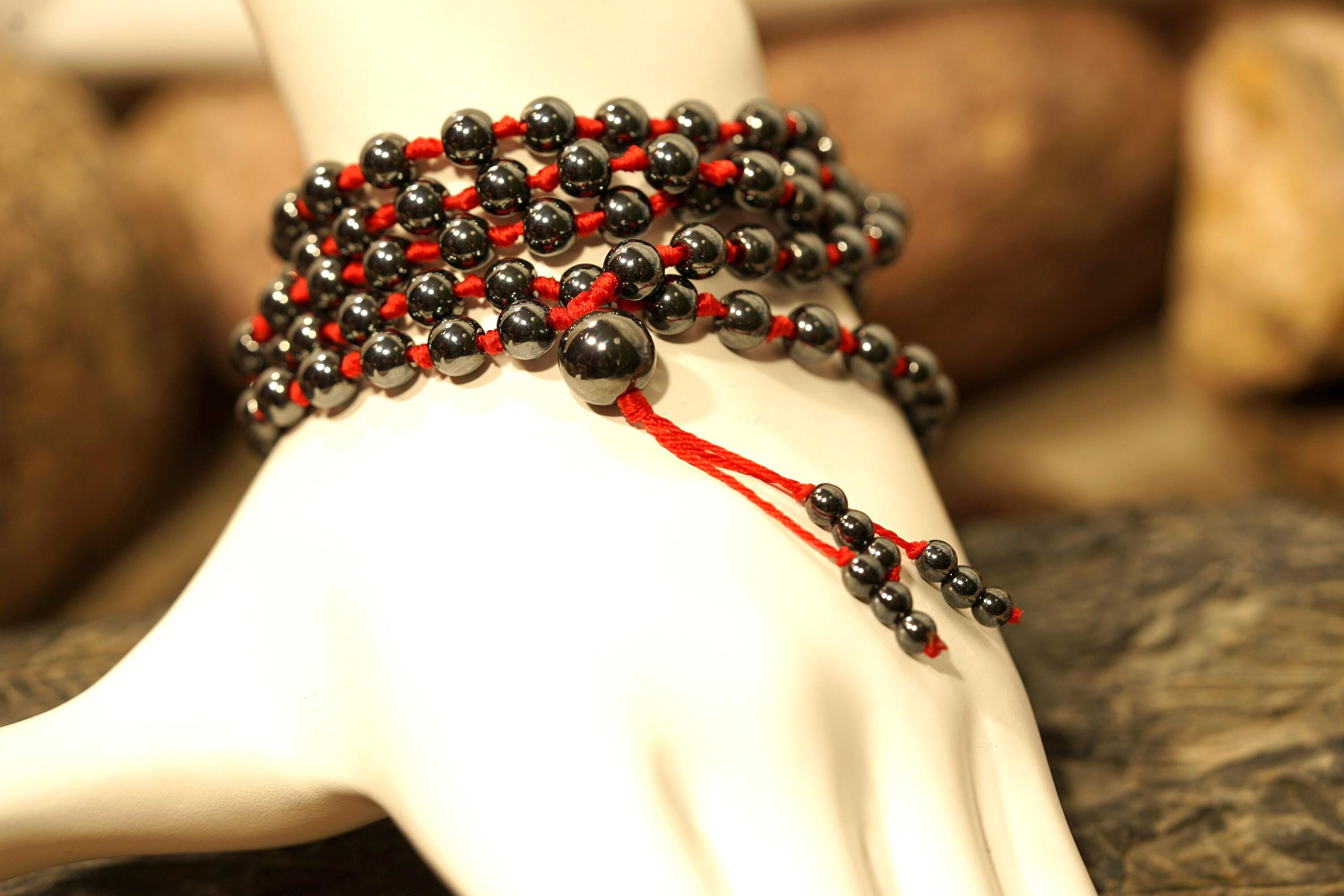 Hematite Mala • 108+ • 6mm • The Shield Of Ares Greek God • Courage • Strength • Deflect Negative Energy • Shield Of Protection • 4287