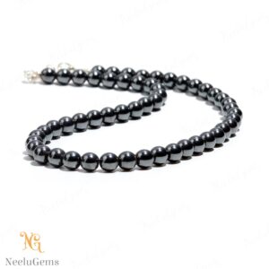 Natural Hematite Necklace, 8mm Gunmetal Grey Round Bead Jewelry, 18 Inch Metallic Stone, Grounding Protection Gift For Men And Women, Aaa Natural Hematite Necklace, 8mm Gunmetal Grey Round Bead Jewelry, 18 Inch Metallic Stone, Grounding Protection Gift For Men And Women, Aaa