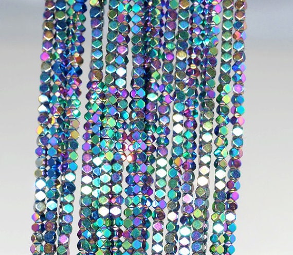2mm Titanium Rainbow Hematite Gemstone Octagon Cube 2x2mm Loose Beads 16 Inch Full Strand Lot 1,2,6,12 And 50 (90185541-837) 2mm Titanium Rainbow Hematite Gemstone Octagon Cube 2x2mm Loose Beads 16 Inch Full Strand Lot 1,2,6,12 And 50 (90185541-837)