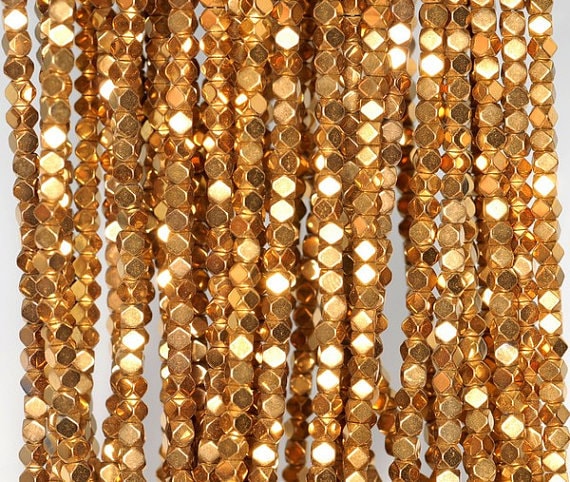 2x2mm Gold Hematite Gemstone Octagon Cube 2x2mm Loose Beads 16 Inch Full Strand Lot 1,2,6,12 And 50 (90185545-837) 2x2mm Gold Hematite Gemstone Octagon Cube 2x2mm Loose Beads 16 Inch Full Strand Lot 1,2,6,12 And 50 (90185545-837)