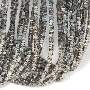 3x1mm Silver Hematite Gemstone Heishi Square Slice 3x1mm Loose Beads 16 inch Full Strand LOT 1,2,6,12 and 50 (90185670-838) 3x1mm Silver Hematite Gemstone Heishi Square Slice 3x1mm Loose Beads 16 inch Full Strand LOT 1,2,6,12 and 50 (90185670-838)