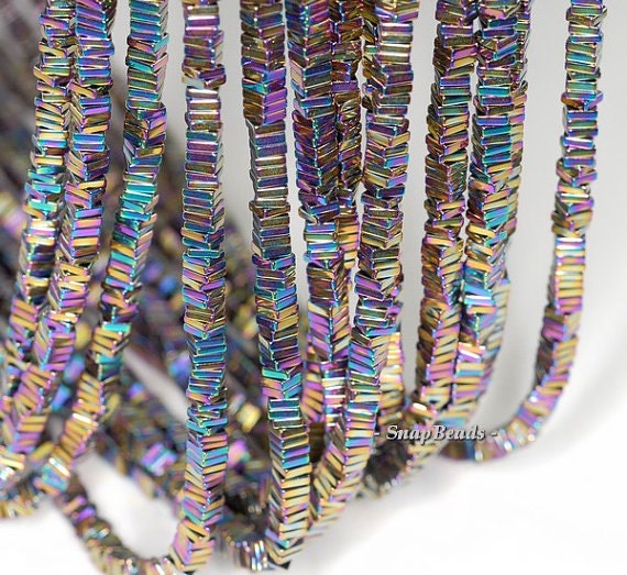 3x1mm Titanium Rainbow Hematite Gemstone Heishi Square Slice Loose Beads 16 Inch Full Strand Lot 1,2,6,12 And 50 (90185666-838) 3x1mm Titanium Rainbow Hematite Gemstone Heishi Square Slice Loose Beads 16 Inch Full Strand Lot 1,2,6,12 And 50 (90185666-838)