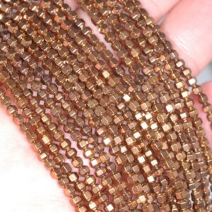 3x3mm Bronze Hematite Gemstone Dodecahedron 3x3mm Loose Beads 16 inch Full Strand LOT 1,2,6,12 and 50 (90185579-837) 3x3mm Bronze Hematite Gemstone Dodecahedron 3x3mm Loose Beads 16 inch Full Strand LOT 1,2,6,12 and 50 (90185579-837)