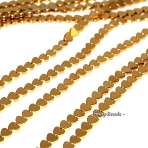 6mm Gold Hematite Gemstone Yellow Gold Love Heart 6mm Loose Beads 16 inch Full Strand LOT 1,2,6,12 and 50 (90147034-148) 6mm Gold Hematite Gemstone Yellow Gold Love Heart 6mm Loose Beads 16 inch Full Strand LOT 1,2,6,12 and 50 (90147034-148)