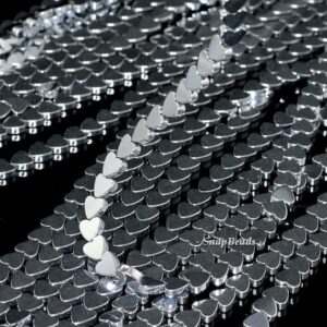 6mm Silver Hematite Gemstone Silver Love Heart 6mm Loose Beads 16 inch Full Strand LOT 1,2,6,12 and 50 (90147030-148) 6mm Silver Hematite Gemstone Silver Love Heart 6mm Loose Beads 16 inch Full Strand LOT 1,2,6,12 and 50 (90147030-148)