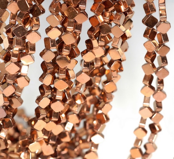 6x6mm Bronze Hematite Gemstone Diamond Square 6x6mm Loose Beads 16 Inch Full Strand Lot 1,2,6,12 And 50 (90185604-842)