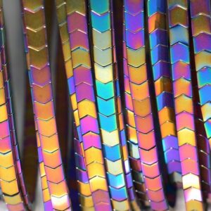 7x6mm Titanium Rainbow Hematite Gemstone Arrow 7x6mm Loose Beads 16 inch Full Strand LOT 1,2,6,12 and 50 (90185650-844) 7x6mm Titanium Rainbow Hematite Gemstone Arrow 7x6mm Loose Beads 16 inch Full Strand LOT 1,2,6,12 and 50 (90185650-844)