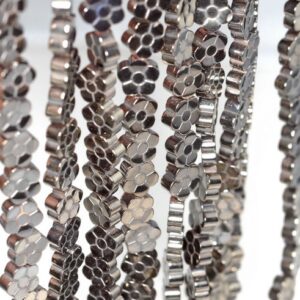 8mm Grey Hematite Gemstone Floral Daisy Flower 8mm Loose Beads 15.5 Inch Full Strand Lot 1,2,6,12 And 50 (90185590-841)