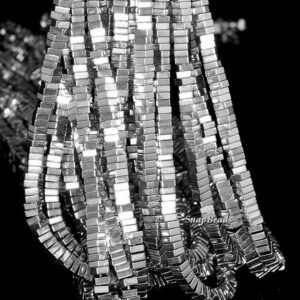 Silver Hematite Gemstone Silver Square Heishi Slice 4x2mm Loose Beads 15.5 inch Full Strand LOT 1,2,6,12 and 50 (90145597-335) Silver Hematite Gemstone Silver Square Heishi Slice 4x2mm Loose Beads 15.5 inch Full Strand LOT 1,2,6,12 and 50 (90145597-335)
