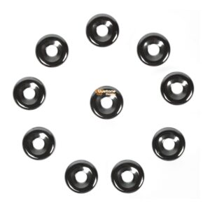 15mm Hematite donut focal pendant bead jewelry making DIY