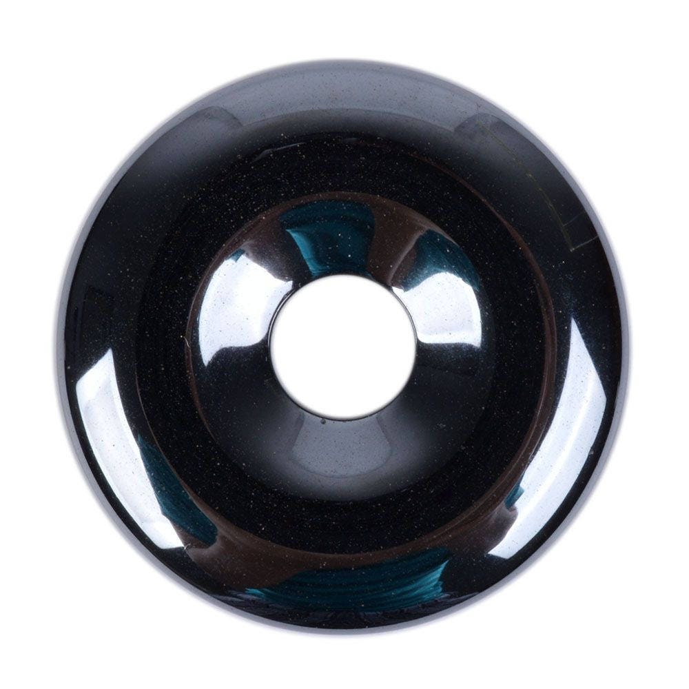 30mm G0128.21 Hematite Donut Gemstone Pendant Focal Bead