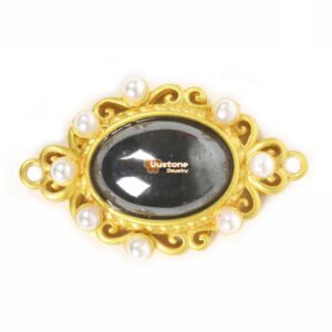 Hematite Connector Charm Pendant Bead Jewelry Making DIY Accessories Double Hole 30mm