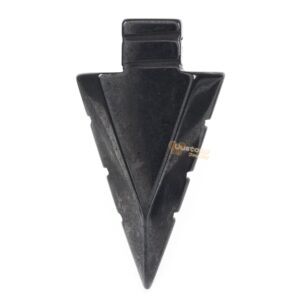 Gemstone 52-54mm Hematite Arrowhead Spearhead Healing Stone Crystal Amulet Pendant