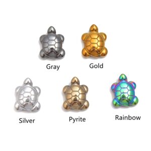 Mix Colors Hematite Turtle Charm Pendant Size 13x17mm Sold per Piece