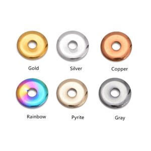 Six Colors Hematite Donut Circle Pendant Size 30mm Sold Per Piece