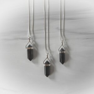 Sterling Hematite Point Pendant • Natural Crystal Point Pendant • Gift For Crystal Lover • Root Charka Necklace • Calming Stone Pendant