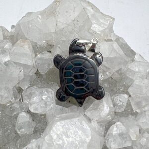 Hematite Turtle Pendant