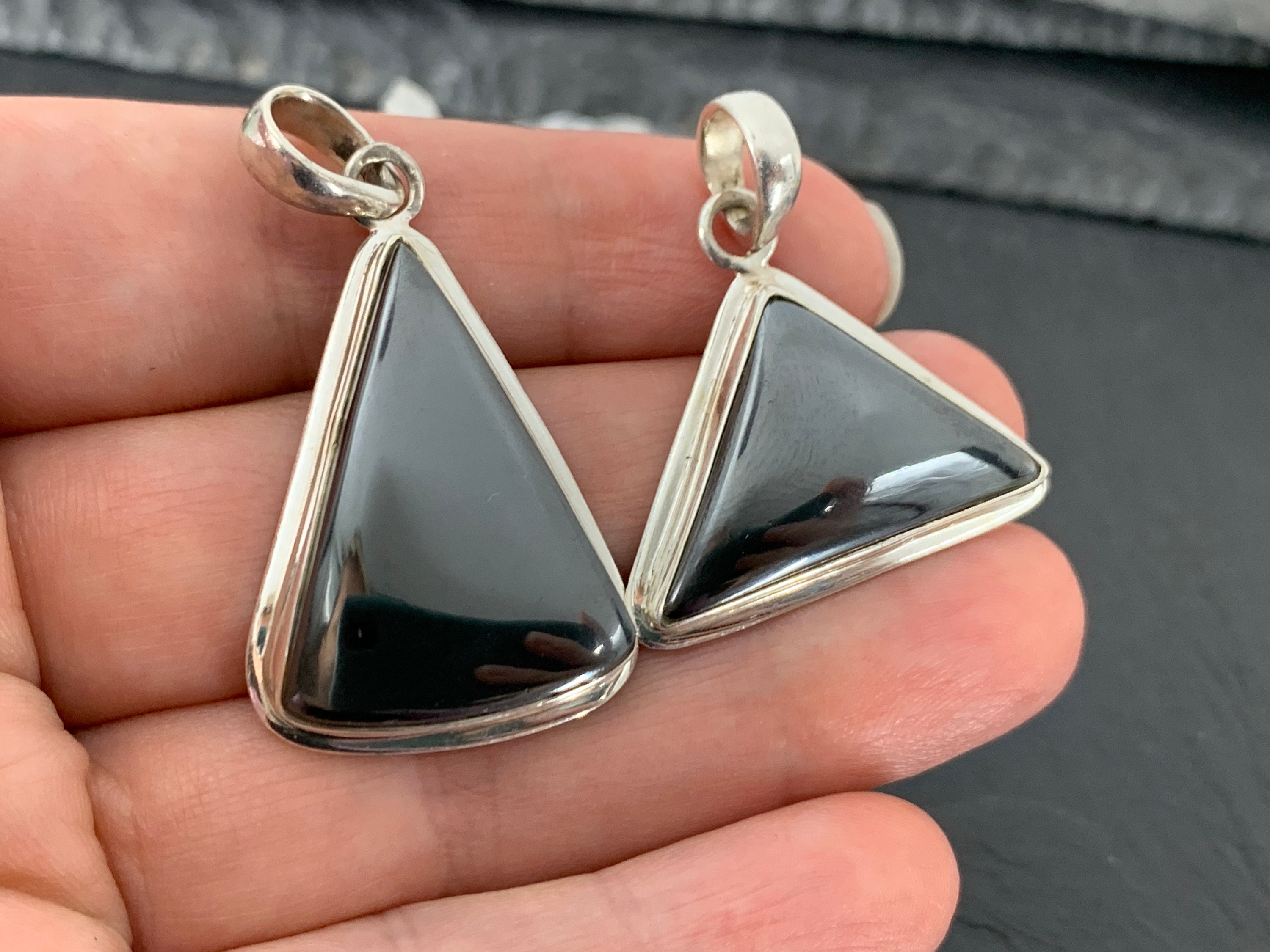 Zodiac Hematite Pendant (aries, Aquarius) Sterling Silver, Leather Cord