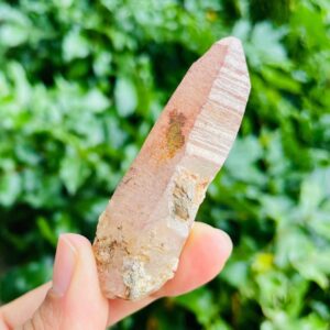 Red Phantom Quartz Point: Hematite Included Crystal (29.8G)