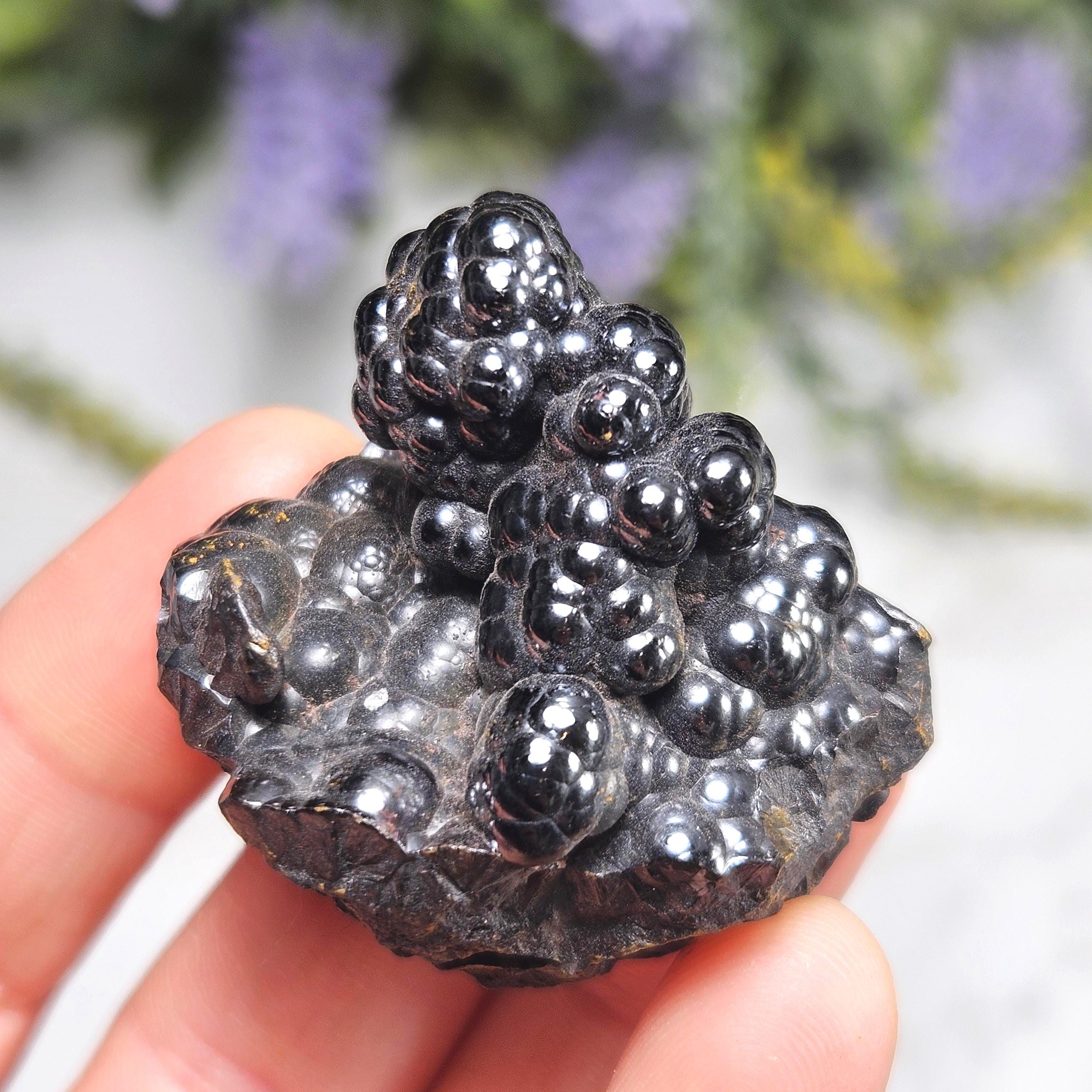 Botryoidal Hematite Specimen: Raw Black Hematite Cluster