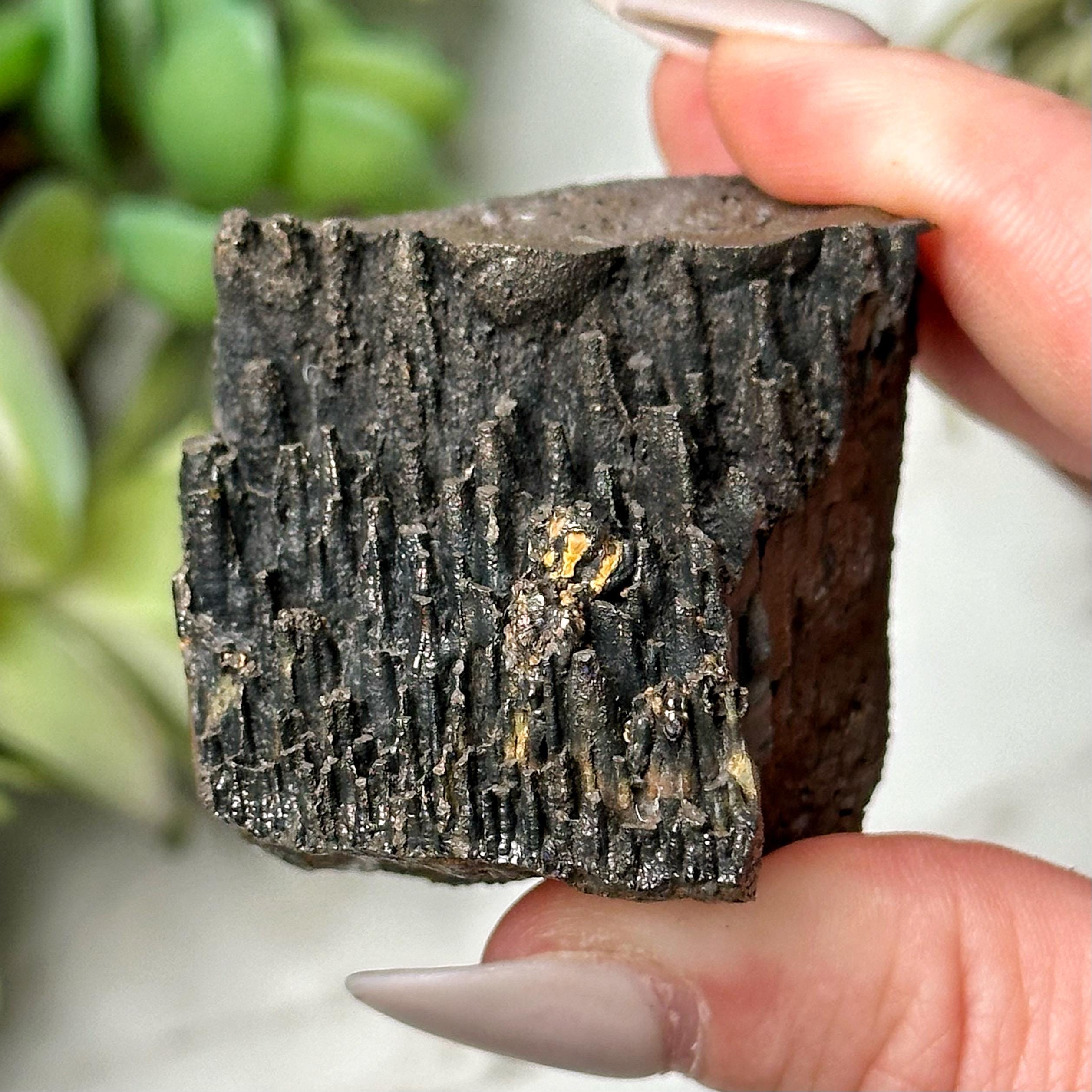 Golden Hematite | 87g | - #7 (raw Black Crystal Specimen, Root Chakra, Healing Stone, Grounding)