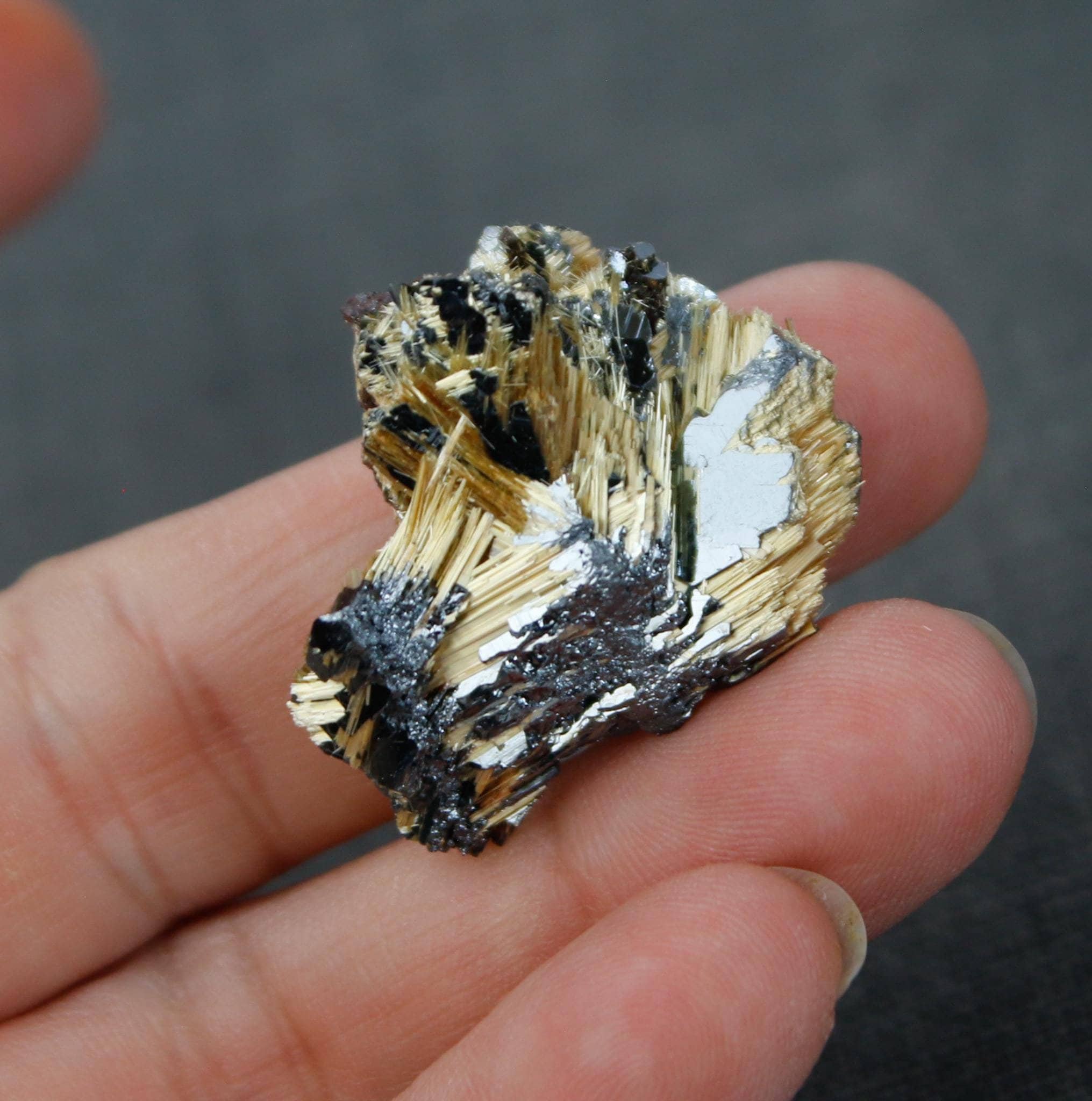 Golden Rutile Hematite Specimen