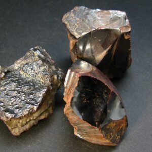Kidney Ore!! Lot Of Three Rough Brilliant Silvery Black Botryoidal Bubbles Hematite From Morocco