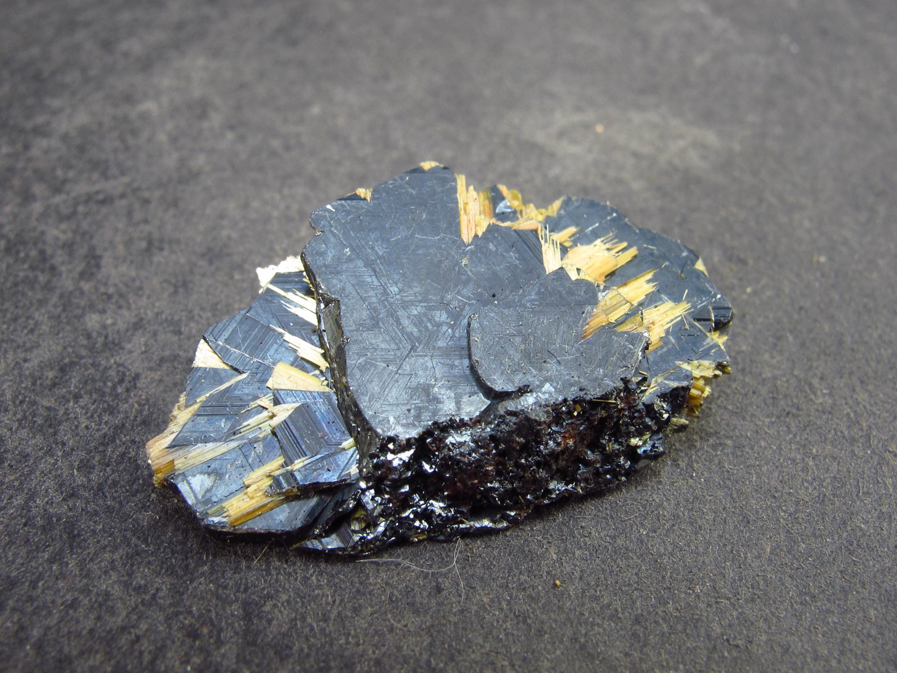 Large Hematite And Rutile Cluster From Brazil - 1.1" - 6.0 Grams