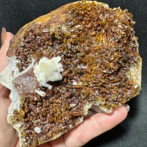 Raw Quartz Skull with Hematite | Raw Crystal Skull Carving | Crystal Geode Skull | Crystal Cluster Skull