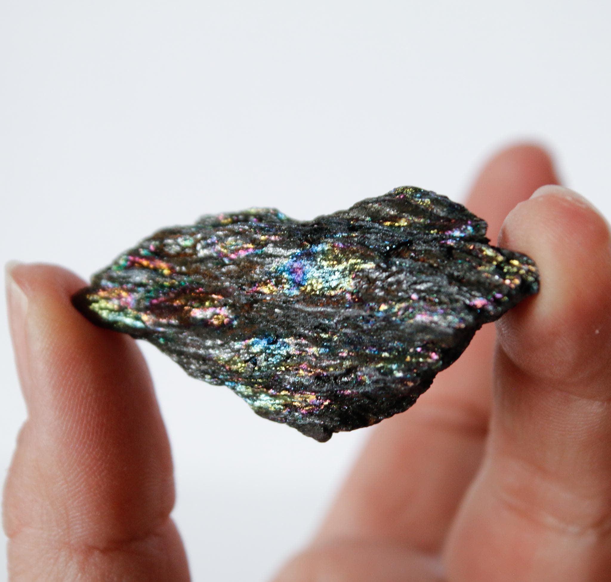 Rainbow Iridescent Hematite Natural Mineral Specimen From Brazil