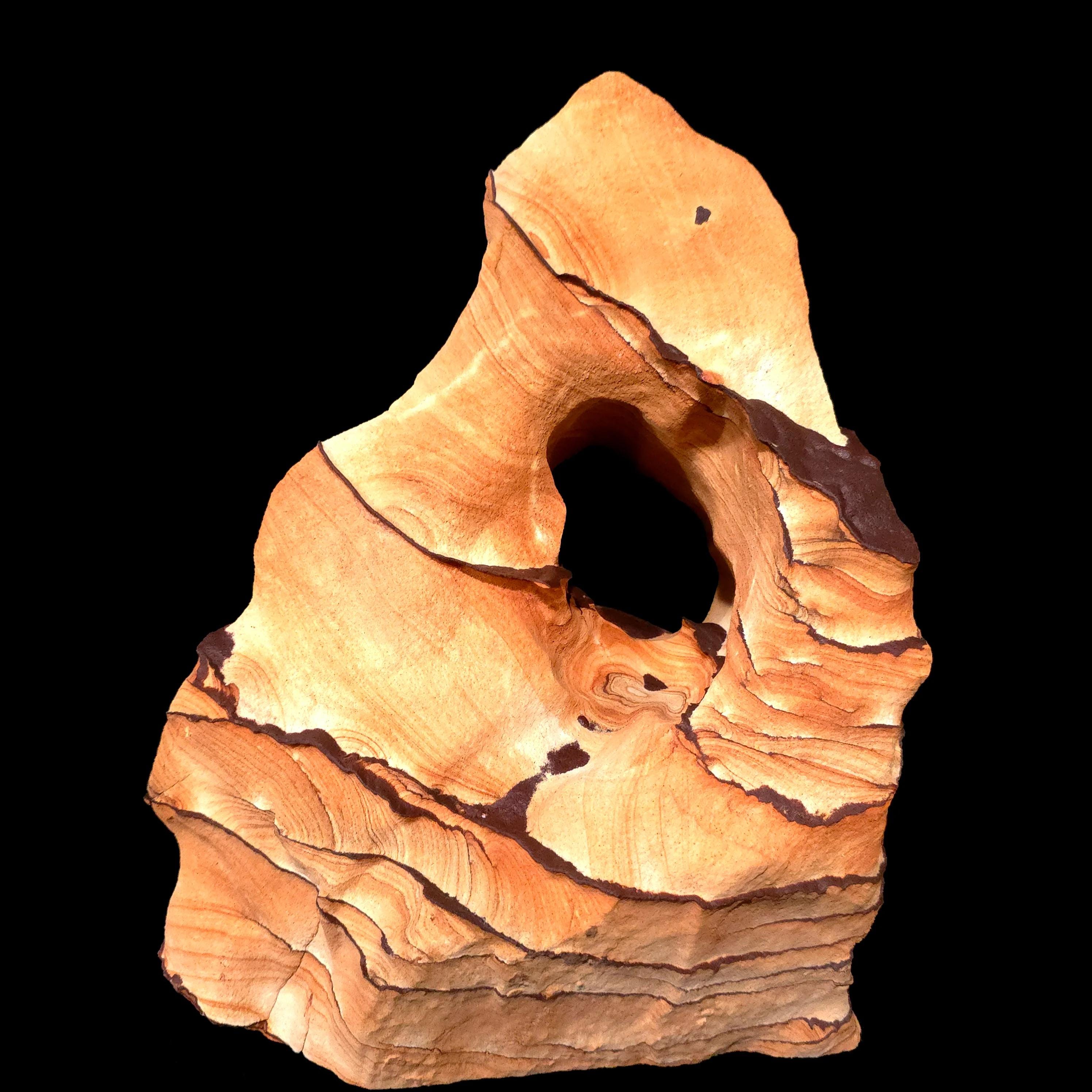 Sandstone Arch With Hematite Large 30 Lb, Raw Rough Picture Sand Stone Sculpture Sandstone Arch With Hematite Large 30 Lb, Raw Rough Picture Sand Stone Sculpture