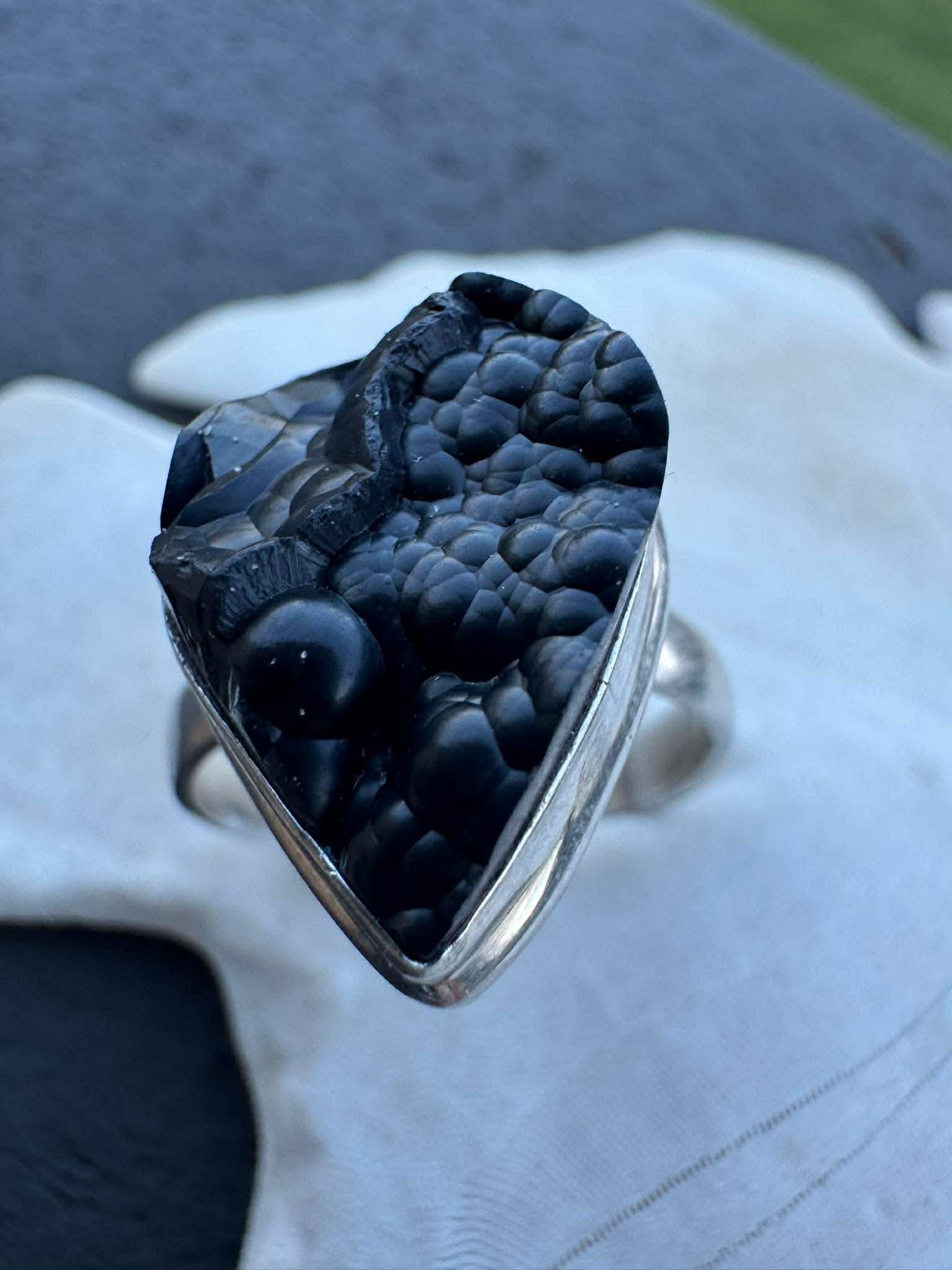 Botryoidal Hematite Ring Size-9 Botryoidal Hematite Ring Size-9