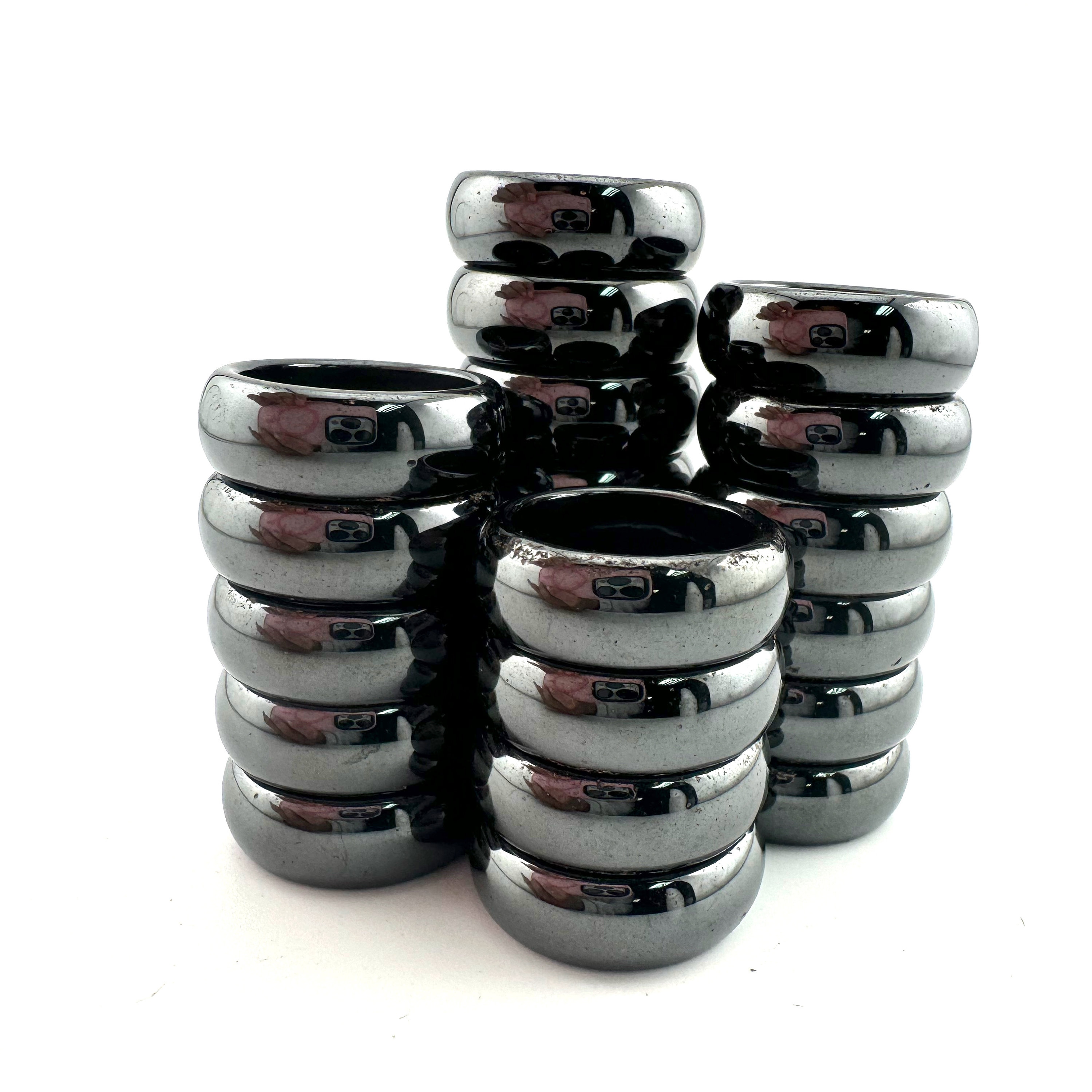 Magnetic Hematite Ring, Choose Your Size, Negative Energy Absorber, Magnetic Ring