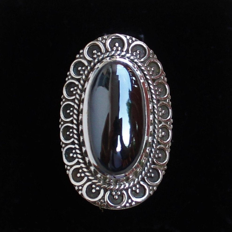Hematite Ring Sterling Silver Handmade Jewelry Hematite Ring Sterling Silver Handmade Jewelry