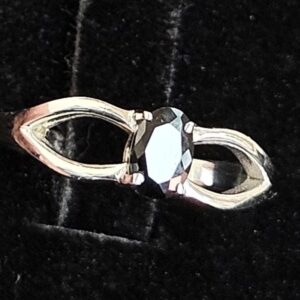 Hematite Sterling Silver Ring: Natural Iron Ore Gemstone Jewelry