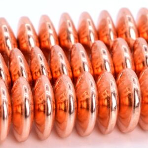 10x3MM 18k Rose Gold Tone Hematite Beads Grade AAA Natural Gemstone Rondelle Loose Beads 15.5" / 7.5" Bulk Lot Options (106945)