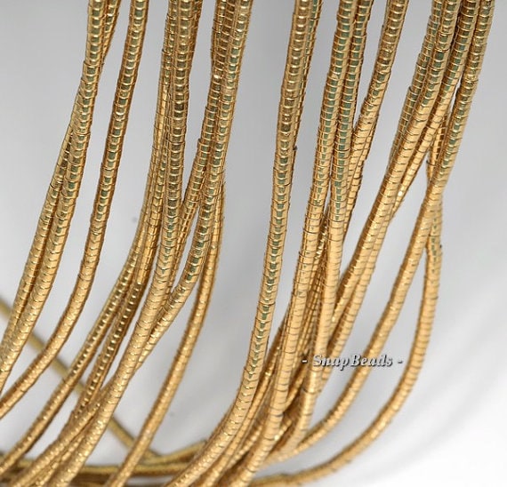 2x1mm Gold Hematite Gemstone Heishi Rondelle Slice 2x1mm Loose Beads 16 Inch Full Strand Lot 1,2,6,12 And 50 (90185681-838)