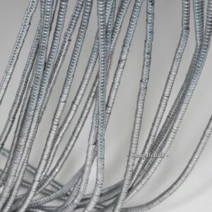 2x1mm Silver Hematite Gemstone Heishi Rondelle Slice 2x1mm Loose Beads 16 inch Full Strand LOT 1,2,6,12 and 50 (90185682-838)