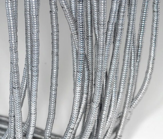 3x1mm Silver Hematite Gemstone Heishi Rondelle Slice 3x1mm Loose Beads 16 Inch Full Strand Lot 1,2,6,12 And 50 (90185659-838)