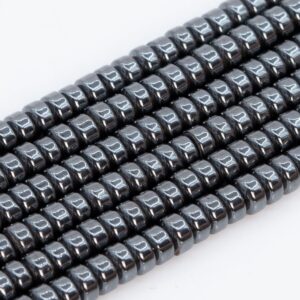 3x2MM Black Hematite Beads Grade AAA Natural Gemstone Rondelle Loose Beads 15" Bulk Lot Options(101388-526)