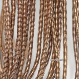 4x1mm Bronze Hematite Gemstone Rondelle Heishi 4x1mm Loose Beads 16 inch Full Strand LOT 1,2,6,12 and 50 (90185673-838)