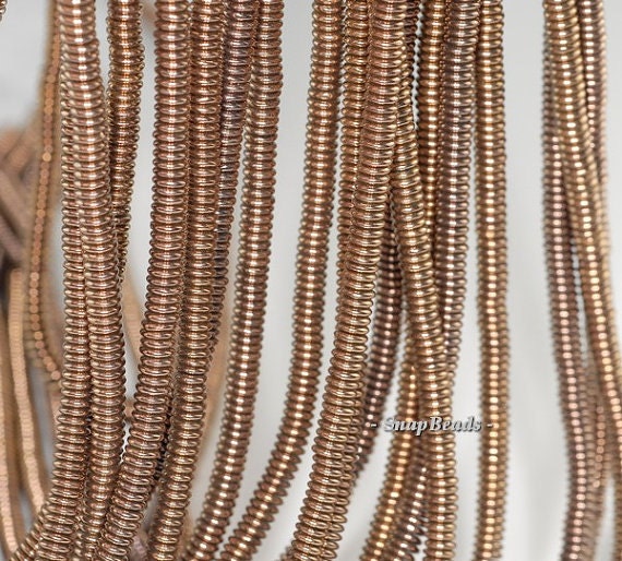 4x1mm Bronze Hematite Gemstone Rondelle Heishi 4x1mm Loose Beads 16 Inch Full Strand Lot 1,2,6,12 And 50 (90185673-838)