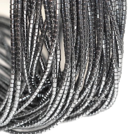 2mm Noir Black Hematite Gemstone Black Heishi Round Tube 2mm Loose Beads 16 Inch Full Strand Lot 1,2,6,12 And 50 (90147924-107-2mm F) 2mm Noir Black Hematite Gemstone Black Heishi Round Tube 2mm Loose Beads 16 Inch Full Strand Lot 1,2,6,12 And 50 (90147924-107-2mm F)