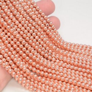 2mm Rose Gold Hematite Gemstone Round 2mm Loose Beads 16 Inch Full Strand Lot 1,2,6,12 And 50 (80006007-483)