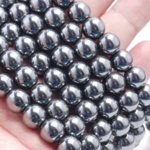 4mm Noir Black Hematite Gemstone Black Round Loose Beads 15.5 Inch Full Strand Lot 1,2,6,12 And 50 (90147904-147)