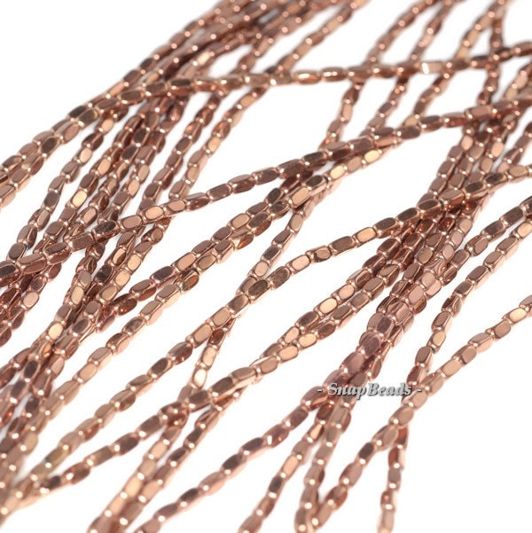 4x2mm Bronze Hematite Gemstone Rounded Rectangle Loose Beads 16 Inch Full Strand (90185694-838)