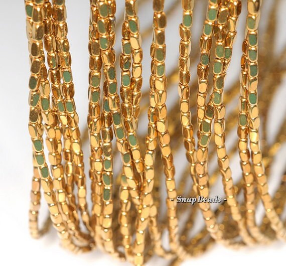 4x2mm Gold Hematite Gemstone Rounded Rectangle 4x2mm Loose Beads 16 Inch Full Strand Lot 1,2,6,12 And 50 (90185689-838)